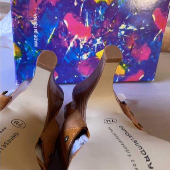 Chinese Laundry Suzana Women’s Tan Leather high heeled Sandal NEW Various Sizes - Picture 8 of 11